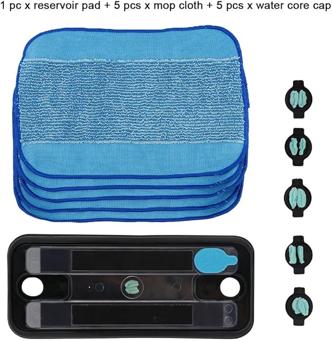 JIANWEI Vacuum Cleaner Mop Pad, 11pcs Reservoir Pad Set Parts Compatible for for Irobot Braava 380t 380T 320 Mint 4200 5200, Pro-Clean Mopping Clean Reservoir Pad(as Shown)