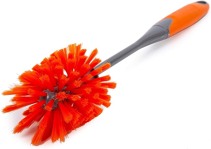 Pure 70526DC-OR, Orange PURE Collection, Deluxe Bottle Cleaning Brush, 12.5 inches, 12 x 5 inches
