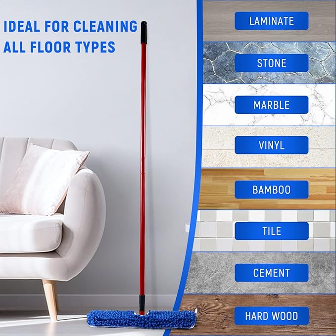 4 Pack Microfiber Flip Mop Refills,Compatible with O-Cedar Dual Action Mop,Replacement Mop Heads for Dry/Wet Use,Machine Washable.