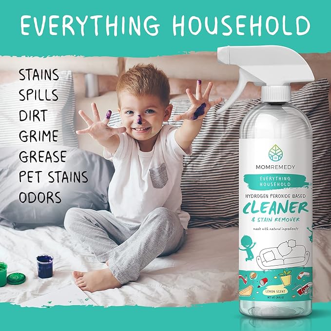 Hydrogen Peroxide All Purpose Cleaning Spray | Multipurpose Home Cleaner | Fabric and Laundry Stain Remover | All Surface Kitchen and Bathroom | Non Toxic