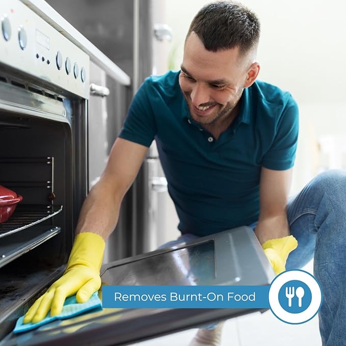 Astonish Specialist Oven & Grill Cleaner & Sponge, 250g – Powerful Degreasing Paste with Orange Oil, Restores Shine Without Harsh Chemicals – For Ovens, Grills, Racks & Toughened Glass