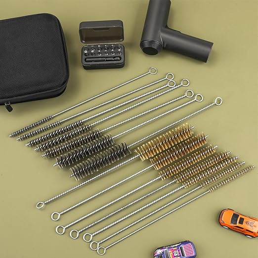 14pcs Stainless Steel Brass Wire Tube Brushes Set,12 Inch Long Wire Brushes for Pipe Cleaning Set, Tube Bottle Brush Kit for Auto Parts, Bottles, Guns, Glass, Tubes, Etc