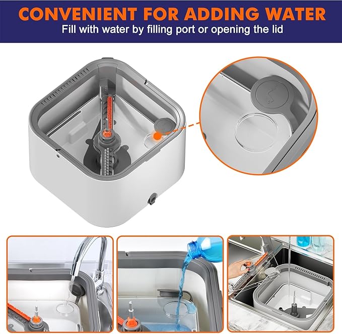 KZKR Spin Mop and Bucket Set with Self Separation Dirty and Clean Water System, Self Wringing 360° Rotating Square Mop Head for Home Floors Cleaning (2.0 Mop and Bucket Set (2 Pads) Ship by Amazon)