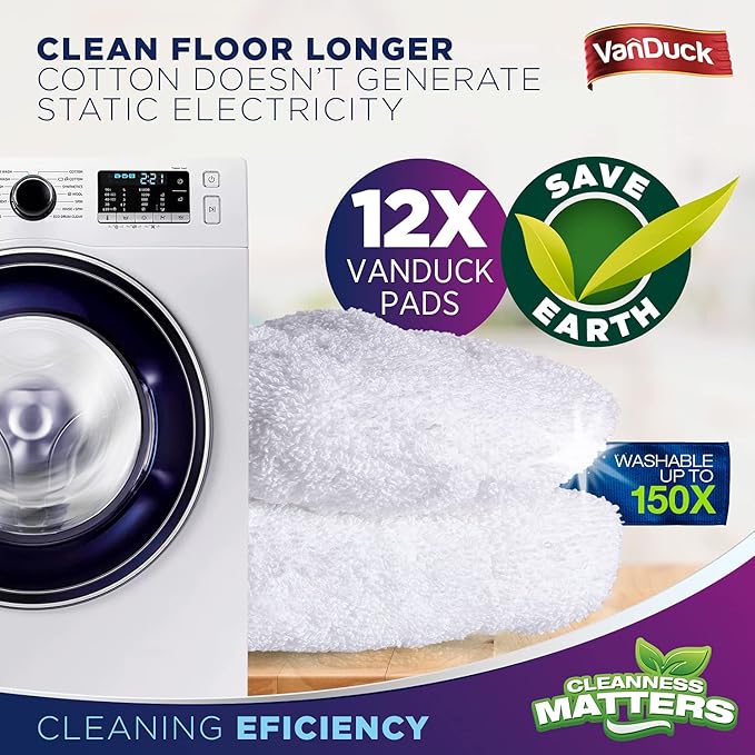 100% Cotton Terry Mop Pad 15x8 inch (24-Pack)