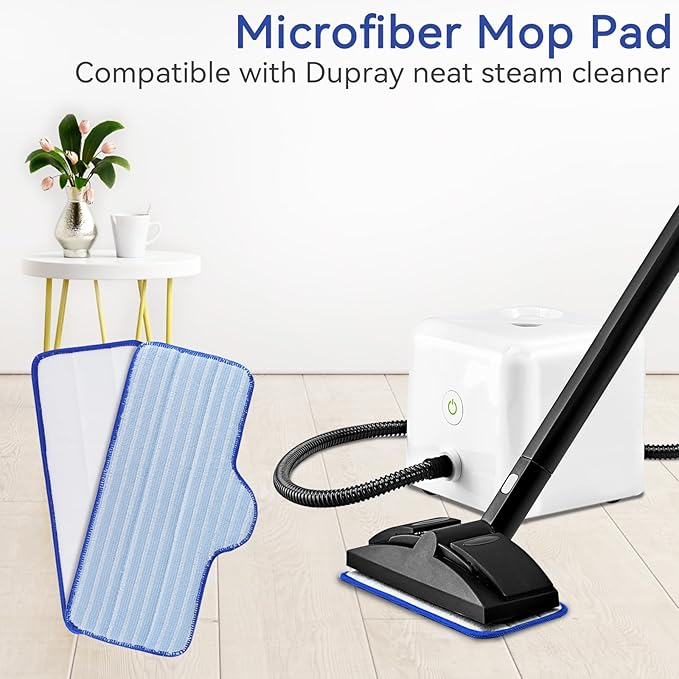 8 Pack Steam Mop Pads Compatible with Dupray Steam Cleaner and Schenley Steam Mop Cleaner - Washable and Reusable Microfiber Replacement Mop Head