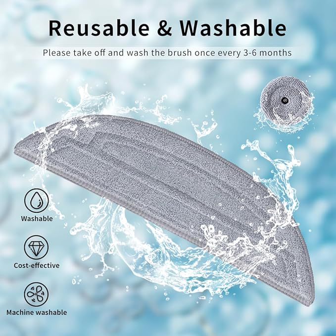 12Pack Microfiber Mop Cloths Compatible with Roborock S8 MaxV Ultra, S8 Max Ultra Robot Vacuum,6 Pack Mop Pad Replacement Accessories with Dual Sonic Vibrations Modules