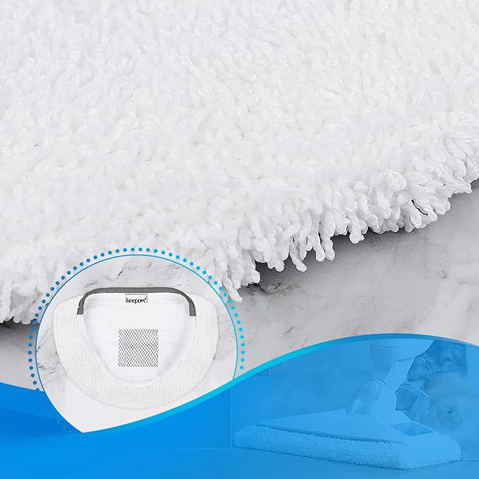 KEEPOW Steam Mop Pads 6 Pack for Bissell Powerfresh 1940 1544 1440 Series Floor Steamer Hard Floor Cleaner Microfiber Rags Replacement Parts for Bissell Model 1544A 2075A 1806 5938 1940W 19404 1940A