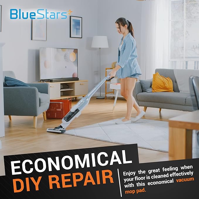 BlueStars Microfiber Steam Mop Pad for Dupray Neat Steam Cleaner Reusable & Washable Replacement Part - Designed for Multiple Surfaces, Effectively Clean Hardwood, Tile & Stone Floors - Pack of 6