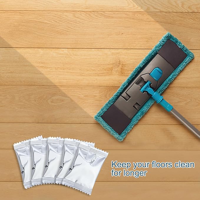 Floor Cleaning Tablets Sheets 100 PCS Floor Cleaning Effervescent Tablets Hardwood Floor Cleaner and Polish For RV Wall Tiles Hardwood Laminate Floor Individually wrapped White