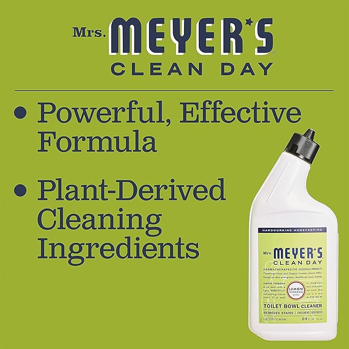 MRS. MEYER'S CLEAN DAY Lemon Verbena Toilet Bowl Cleaner, 24 Fl Oz. (Pack of 6)