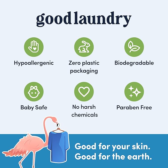 Detergent Sheets - Flowers of Paradise Scented (60 Loads) - Eco-Friendly Laundry Detergent Sheets, Hypoallergenic, No Plastic Jugs or Waste - Based in the USA