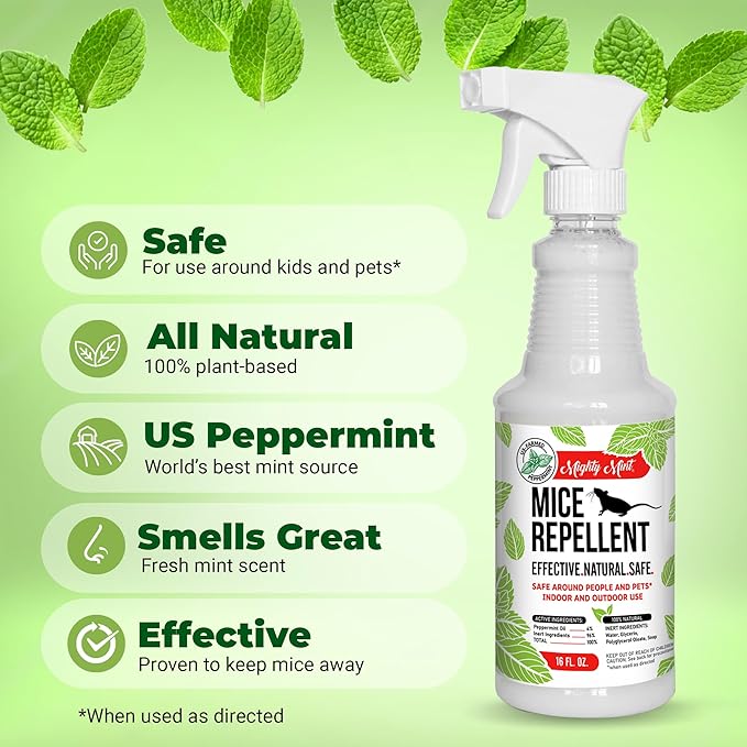 Mighty Mint - 16oz Peppermint Oil Mice Repellent Spray
