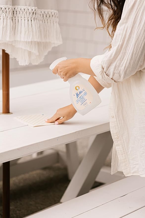 Nellie's All-Purpose Cleaner - Plant-Based Multi-Purpose Cleaner - Biodegradable, Leaping Bunny Certified, and Eco-Friendly - Lemongrass Scent (24 fl oz) - (Made in Canada)