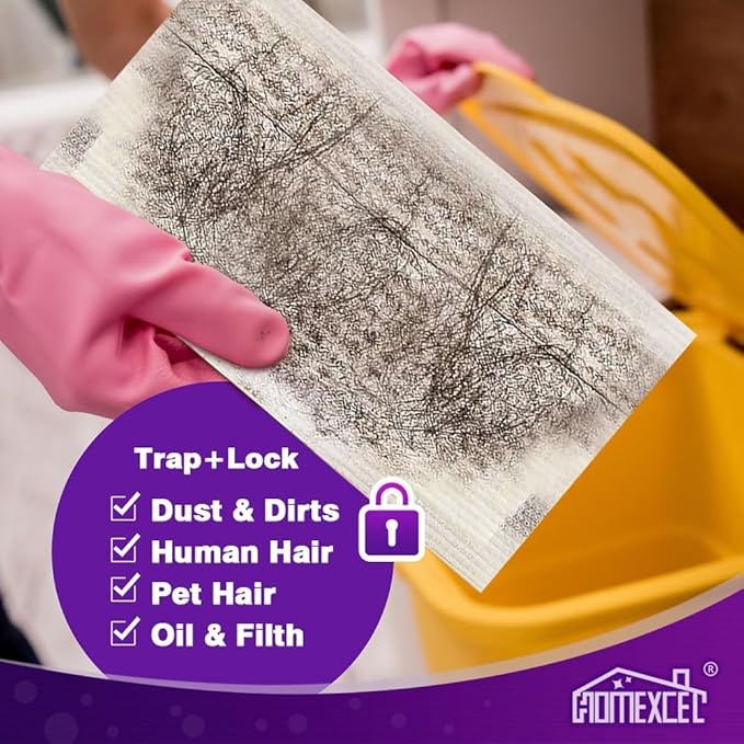 HOMEXCEL Multi-Layer Dry Floor Mop Pads Compatible with Swiffer WetJet-All Purpose Multi Surface Floor Cleaner Spray Mop Pads Refills for Hardwood Floor,32 Count