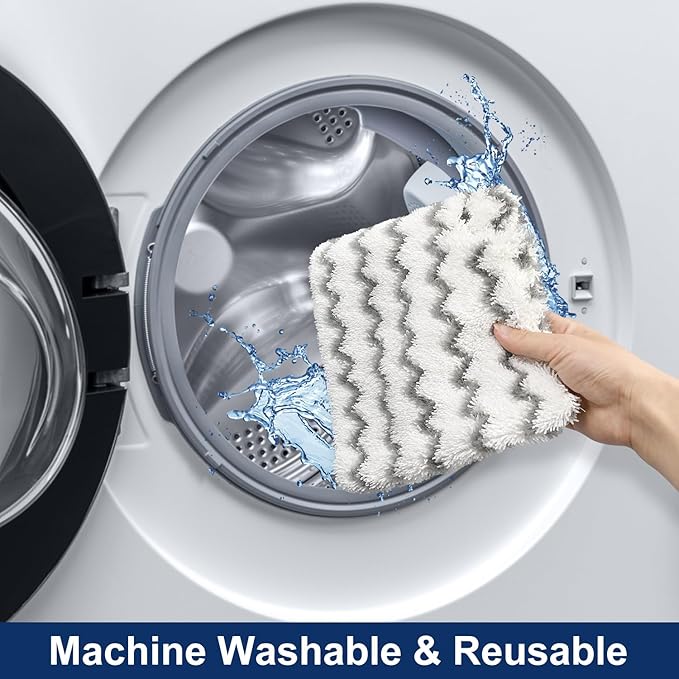 Steam Mop Replacement Pads for Shark Steam Mops S3500 Series S3501 S3601 S3550 S3901 SE450 S3801CO S3601D S2901 S2902 Shark Steam Pocket Mop, Microfiber Reusable Steam and Scrub Pads for Floor Clean
