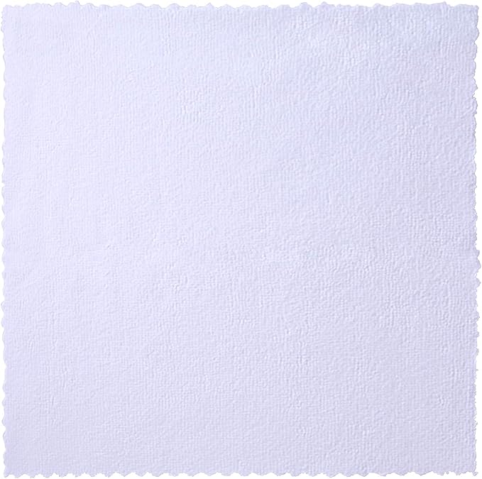 Eurow Microfiber Detailing Wipes with Dispenser Box, 200GSM, 12 by 12 Inches, Pack of 50, White