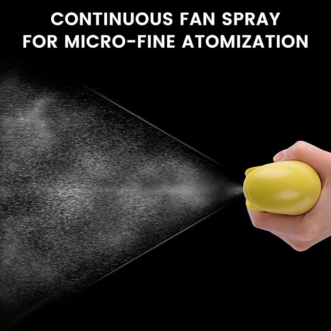 Oil Sprayer for Cooking, Atomization Olive Oil Dispenser Bottle for Cooking,Glass Olive Oil Sprayer, Patented Product,Continuous Spray with Portion Control, for Kitchen, Air Fryer, Salad, BBQ (Yellow)