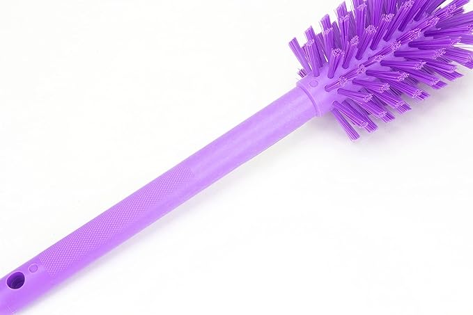 SPARTA Large Water Bottle Brush Ideal for Wide-Mouth Jars, Bottles and Tumblers, Dishwashing Tool with Handle for Home and Commercial Kitchens, Plastic, 12 Inches, Purple
