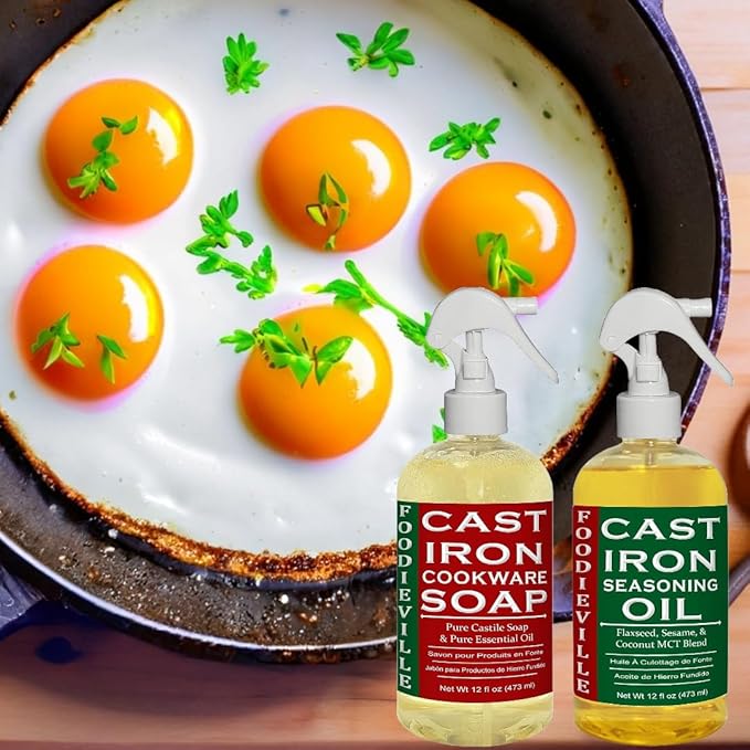 Creation Farm Cast Iron Soap – Plant-Based Cleaner – Ideal for Skillets, Griddles, Pots & Dutch Ovens – Home & Camping Cookware Care - Foodieville