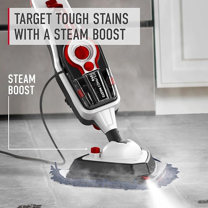 Hoover Steam Complete Pet Steam Mop, Hard Floor Cleaner Machine, 10-in-1 Multipurpose Cleaner Machine, Removable Handheld Steamer, Ideal for Hardwood, Vinyl, Tile, Grout and More
