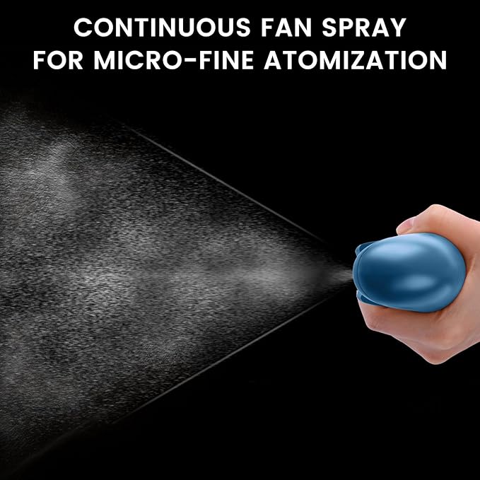 Oil Sprayer for Cooking, Atomization Olive Oil Dispenser Bottle for Cooking,Glass Olive Oil Sprayer, Patented Product,Continuous Spray with Portion Control, for Kitchen, Air Fryer, Salad, BBQ (Blue)