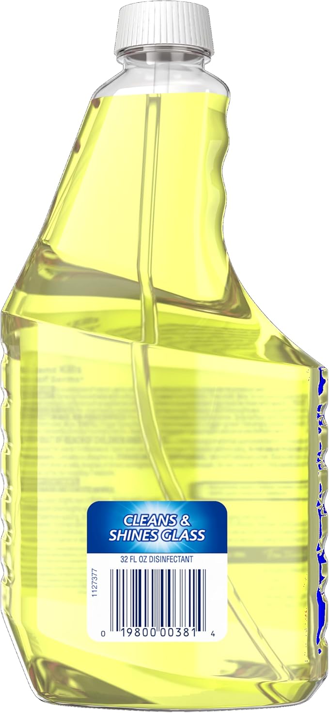 Windex Refill Multipurpose Disinfectant Cleaner Spray with Reusable Trigger, Bottle Made from 100% Recovered Coastal Plastic, Surface Cleaning Spray, Citrus Fresh Scent, 32 Fl Oz (Pack of 3)