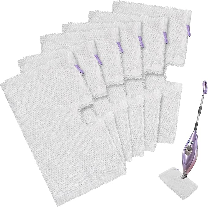 Steam Mop Replacement Pads for Shark Steam Mops S3500 Series S3501 S3601 S3550 S3901 SE450 S3801CO S3601D S2901 S2902 Steam Pocket Mop Pads Floor Cleaning Microfiber Reusable for Shark Mop Pads,6 Pack