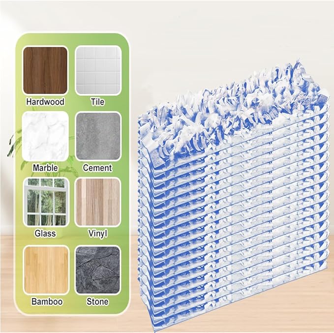 Disposable Mopping Pad Refills for Swiffer PowerMop Multi-Surface Mop and Swiffer PowerMop Wood Mop, Spray Clean Pads Replacement (Blue-15)