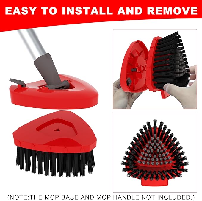 2 Pack Upgrade Scrub Brush Replacement Head Compatible with O Cedar RinseClean 2-Tank Spin Mop, Mop Replace Head Scrubber Brush,Floor Cleaning Brush More Layers of Bristles for Bathroom,Tile, Kitchen