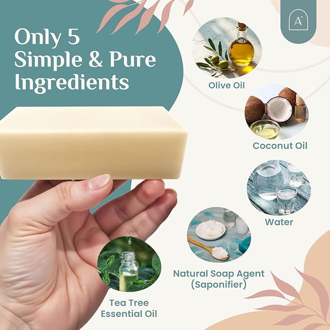 All Natural Dish Soap Bars - Bar Soap for Dishes, Biodegradeable Dish Soap Block, Kitchen Soap, All Natural Non Toxic, Low Waste Kitchen Dishwashing Bar Soap-Spring Scent (3 Pack, 6.3oz)