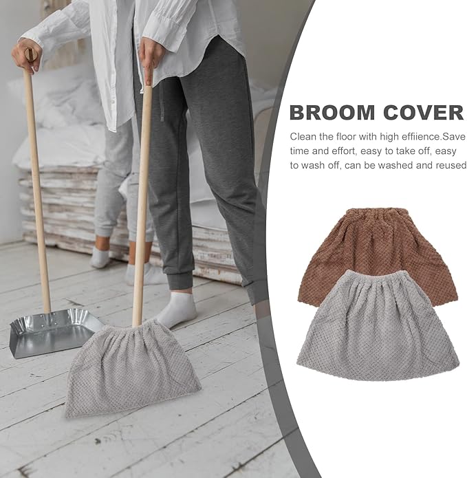 UPKOCH 2 Pack Lazy Broom Covers for Floor Cleaning - Reusable Mopping Cloth Replacement for Wet & Dry Cleaning, Ideal for Home and Office Use, Random Colors, Perfect for Dusting and Pet Hair Removal