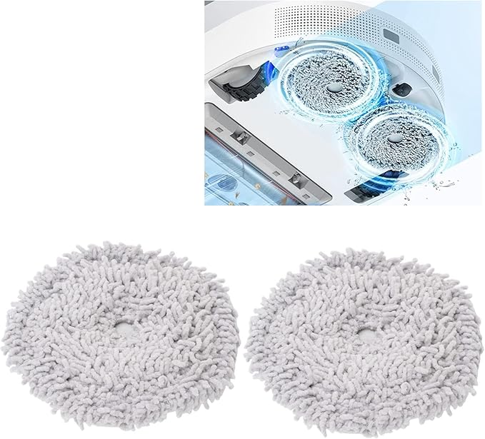 TOPINCN 2 PCS Replacement Mop Pads, Sweeper Mop Cloth Vacuum Cleaner Mop Pad Spare Parts, Vacuum Cleaner Mop Pads Cloth for Dreame W10 W10 PRO Vacuum Cleaner Accessories