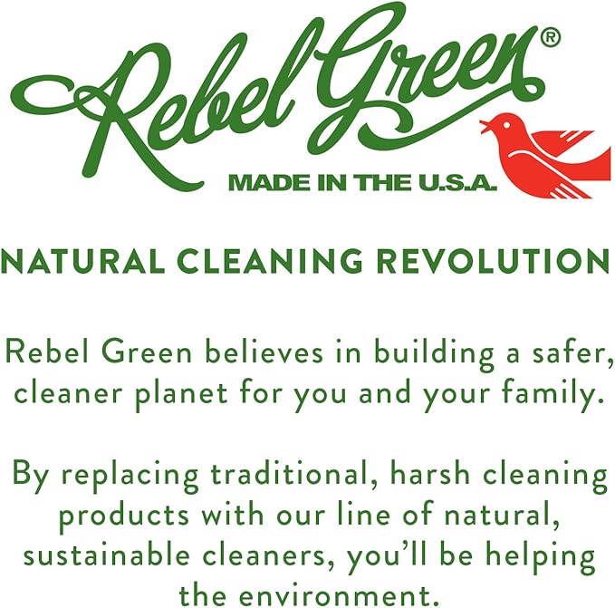 Rebel Green Fruit & Veggie Wash - Natural Produce Wash - Plant-Based Vegetable Wash - Fruit and Vegetable Wash with No Aftertaste - Sustainable Food Wash - (Half Gallon Refill Bottle)