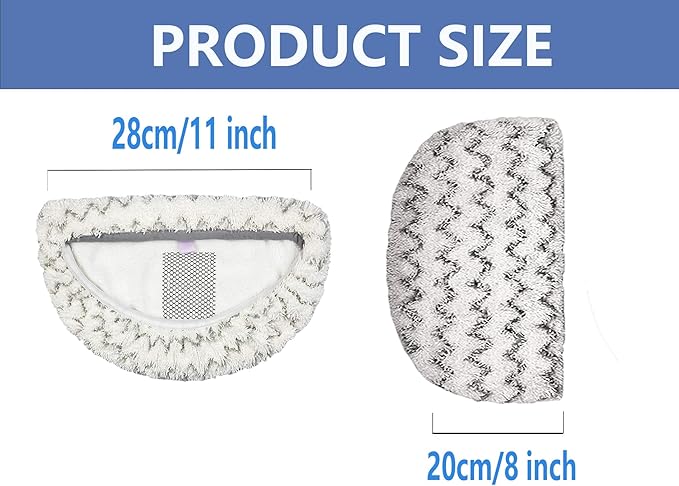 8 Pack Steam Mop Reusable Replacement Pads for Bissell Powerfresh Steam Mop 1940 1806 1544 2075 2685A 2181 2814 Series, Model 19402 19404 19408 19409 1940A 1940F 1940Q 1940T 1940W B0006 B0017 2075A