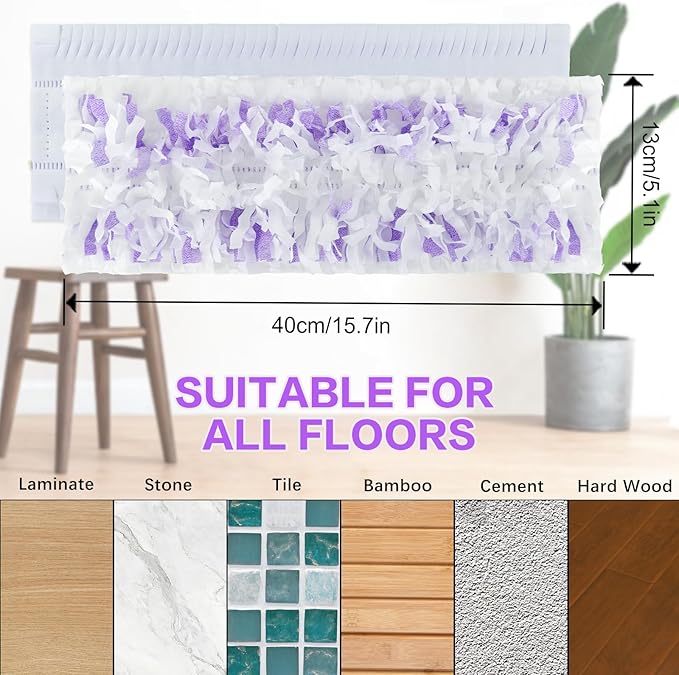 25 Count Disposable Heavy-Duty Power Mop Pads Refills for Swiffer Power Mop,Replacement Floor Cleaning Refills, Non-Washable & Unscented, Compatible with Swiffer PowerMop (Quick-Absorb, No Residue)