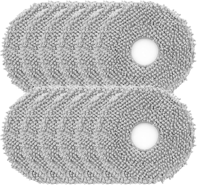 12Pcs Microfiber Mop Cloth Pad for Roborock Q Revo,Qrevo S,Qrevo Pro,Qrevo Plus,Qrevo Master,Qrevo Slim,Qrevo Curv,Qrevo Edge,Qrevo MaxV,Saros 10R Robot Vacuum, Washable Mopping Cloth Accessories