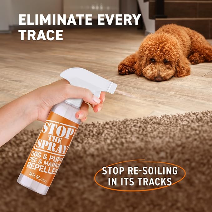 EBPP Stop the Spray - Dog & Puppy Pee Marking Repellent - Pet Training Spray - Puppy Potty Training Spray for Dogs - Dog Pee Stopper - Pee Deterrent for Dogs - No Marking Spray for Dogs Indoor 16oz