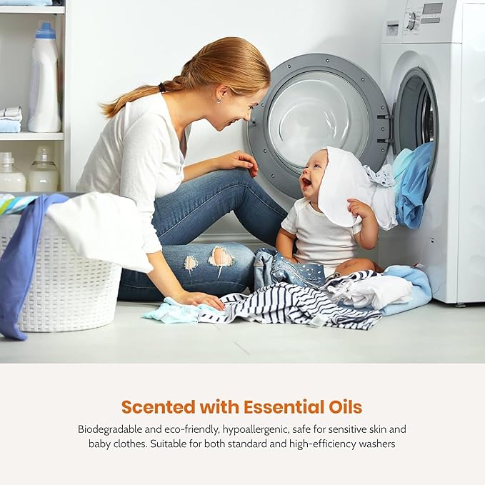 Mommy Care Laundry Detergent + Eco Friendly Organic Fabric Softener