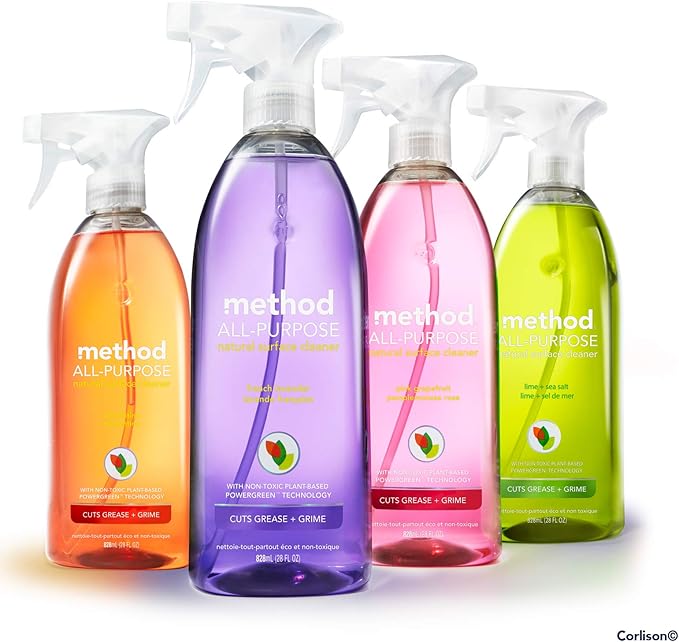 Method All-Purpose Cleaner Refill, Pink Grapefruit, Plant-Based and Biodegradable Formula Perfect for Most Counters, Tiles and More, 68 Fl Oz, (Pack of 2)