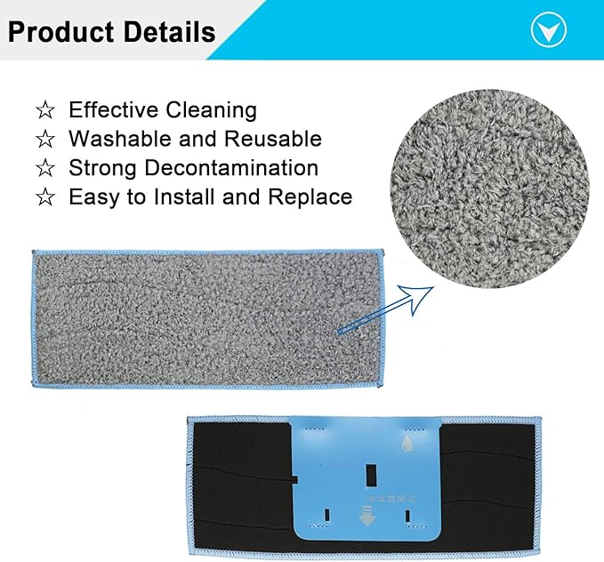 Extolife 8 Pack for Braava Jet M6 Pads - Washable and Reusable Wet Mopping Pads for iRobot Braava Jet m6 (6110) (6012) (6112) (6113) Ultimate Robot Mop
