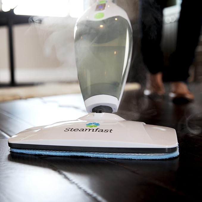 Steamfast SF-295 3-in-1 Mop, Handheld Steam Cleaner, and Fabric Steamer, 7 Steam Levels, 9 Accessories, 2 Washable Mop Pads