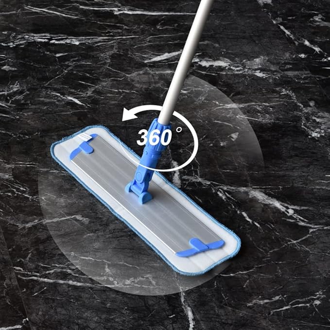 Layers 6 Pack 18inch Microfiber Replacement Mop Pads- Reusable Mop Refills fit for Most 16"-18" Spray Velcro Mop, Washable Mop Pads for Floor Cleaning