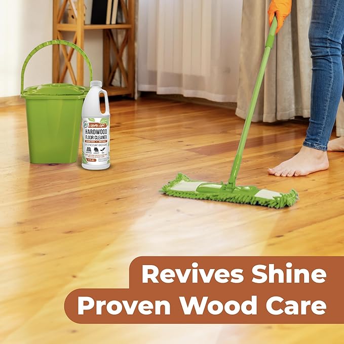Mighty Mint Hardwood Floor Cleaner, Non-Toxic, Ready-to-Use with Mops and Sprayers, Natural Mint Scent, 32oz