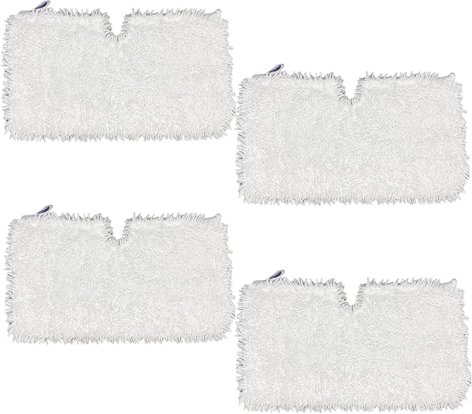 4 Pack Replacement Soft Mop Pads for Shark Steam Mop S3500 Series S3501 S3550 S3601 S3601D S3801 S3801CO S3901 SE450 S2902 Washable Reusable Dirt Grip Pads.