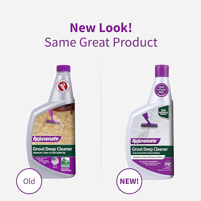Rejuvenate Grout Deep Cleaner Cleaning Formula Instantly Removes Years of Dirt Build-Up to Restore Grout to the Original Color (32 fl oz)