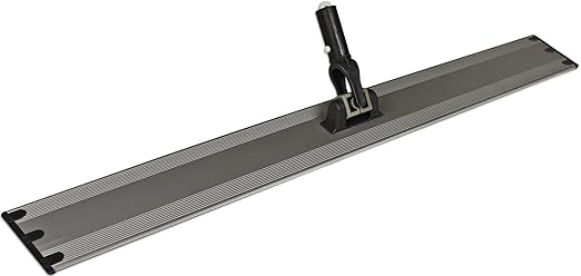 Flat Mop Plate Frame for Microfiber Pads, Commercial-Grade Aluminum with 360° Swivel, Hook and Loop Fastening, Lightweight and Durable, Gray, Frame Only, 24 Inches