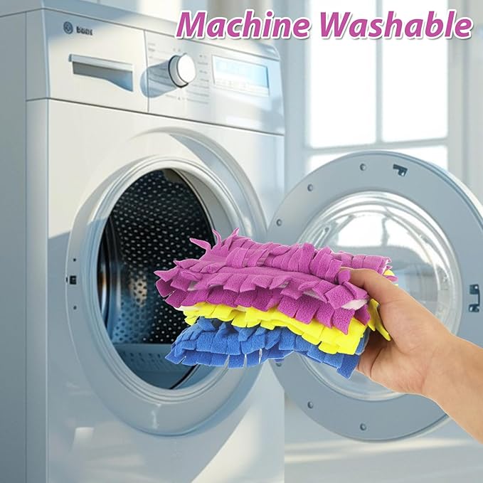 9 Pack Power Mop Refill Pads for Swiffer Powermop Multi-Surface Mops and Wood Mops, Reusable & Washable Microfiber Power Mop Pads for All Types of Floor Cleaning(3 Yellow+3 Purple+3 Blue)