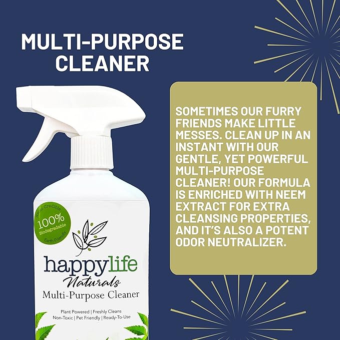 All purpose cleaner - natural household supplies - all purpose cleaning cleaning spray - Plant-based formula, multipurpose cleaner, kids and pets friendly, 16.9 Fl oz