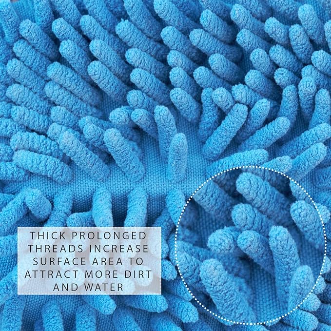 Molly's Marvelous Microfiber Mop Pads – 2-Pack Reusable & Washable Pads for Wet & Dry Cleaning – Fits Most 4.5x11 Flat Mop Heads – Super Absorbent, Eco-Friendly Floor Cleaning Solution