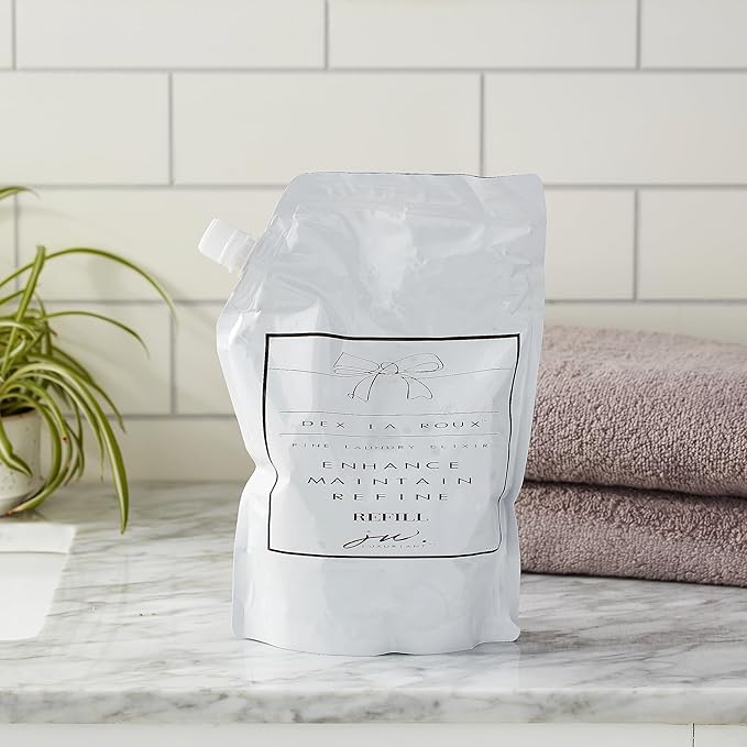 Dex La Roux Fine Laundry Detergent Elixir - Luxury Detergent-Laundry Perfume-Plant Based (32 oz Refill Pouch)
